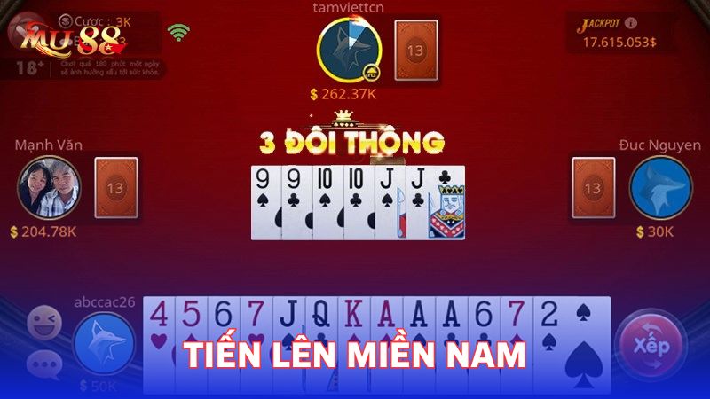 Game bài tiến lên theo cách đánh miền nam